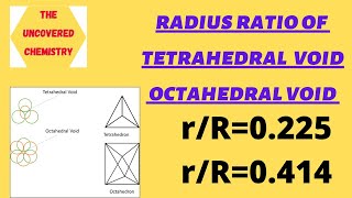 radius ratio of tetrahedral void and octahedral void solid state [upl. by Eve620]