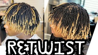 DIY👉🏾Easy loc Retwist  Update [upl. by Enilorac304]