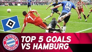 Top 5 Goals  Robben Ribéry amp More Sensational Goals amp Skills vs HSV [upl. by Lleunamme575]