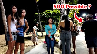 beach road PATTAYA midnight street scenes so many pretty freelancers [upl. by Tecu]