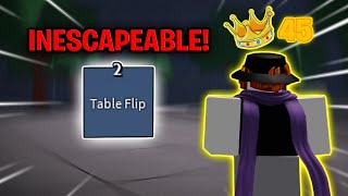 BEST AND PROPER WAY TO USE INESCAPEABLE TABLEFLIP 🔥  The Strongest Battlegrounds ROBLOX [upl. by Neyu945]