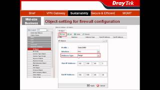 DrayTek Vigor3900  Objectbased Firewall [upl. by Bindman106]