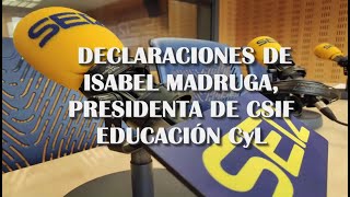 CSIF en la SER reivindica mejoras salariales para el profesorado de CyL [upl. by Ennylyak703]