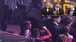 TWICE reaction TO BTS win bonsang SMA 2019 [upl. by Namaan]