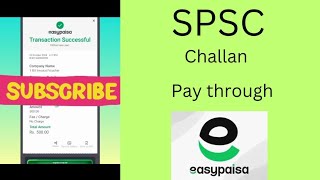 SPSC challan pay through easy paisa [upl. by Leveroni421]