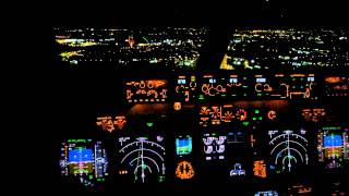 Night approach BBU 737800 NG [upl. by Aslehc832]