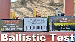 380 ACP NonExpanding Bullet Test  Fort Scott TUI Lehigh Xtreme amp NovX Engagement Ballistic Test [upl. by Salvay]