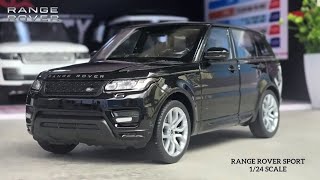 HD Miniature  Black Range Rover Sport 124 Welly Scale Model [upl. by Jardena]