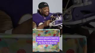 Ravens players react to their brand new helmets 🤩 via ravensTT shorts [upl. by Senn352]