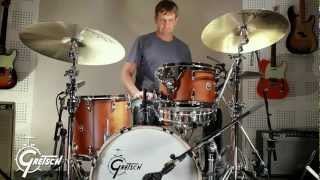 Gretsch Drums  Brooklyn USA Jazz 18quot Satin Mahogany amp Keith Carlock [upl. by Gnuj]