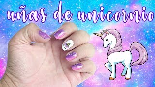 UÑAS UNICORNIO decoración de uñas Lorena G ♥ [upl. by Gonzalez]