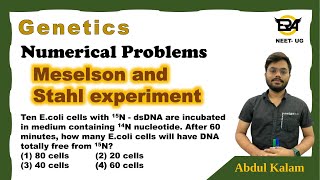 Meselson and stahl’s experiments  Question  Molecular basis of inheritance  NEET [upl. by Grand52]