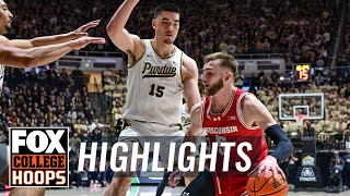 Wisconsin Badgers vs No 3 Purdue Boilermakers Highlights  CBB on FOX [upl. by Senilec80]