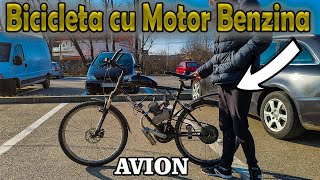 Super Bicicleta cu Motor Benzina pentru Bicicleta 80 cc [upl. by Yecram]