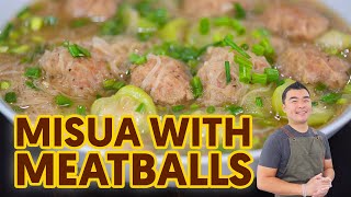 Misua with Meatballs  Almondigas Recipe [upl. by Irene]