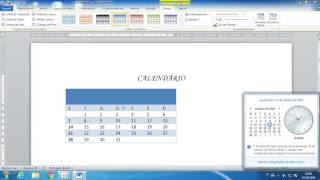 Como criar um Calendário no Microsoft Word 2010 [upl. by Arlon]