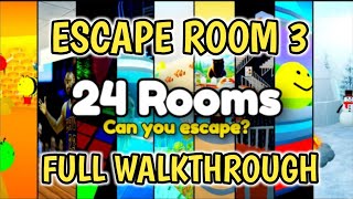 RELEASE Escape Room 3 Full Walkthrough  24 Rooms Codes By WreckltGames [upl. by Layap92]