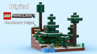 Digital Lego Minecraft World  The Snowy Taiga 4 [upl. by Ainirtac476]