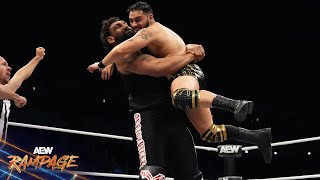 The “Indian Giant” Satnam Singh DESTROYS his opponent  61424 AEW Rampage [upl. by Braeunig]