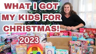 WHAT I GOT MY KIDS FOR CHRISTMAS 2023 CHRISTMAS GIFT IDEAS FOR 6YO 4YO 2 YO amp NEWBORN [upl. by Hanaj597]