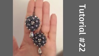 TUTORIAL PERLINE 22  Orecchini Ufo perle da 8mm e bicono Beading tutorial [upl. by Elissa]