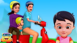 Papa ka Scooter पापा का स्कूटर Bus Ka Chakka Ghume Gol Gol Best Baby Rhymes [upl. by Anilek]