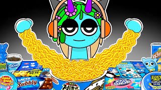 SPRUNKI Animation  SPRUNKI MIXER Convenience Store BLUE Food  ASMR Mukbang [upl. by Yrtua]