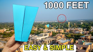 How to make a Paper Airplane that flies Far 1000 Feet  paper airplane easy [upl. by Thanos]