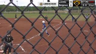 Loretto High School vs Belgreen High School  Softball  4142023 [upl. by Amora62]