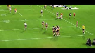 Broncos Vs Eels 2023  Herbie Farnworth backwards try [upl. by Ressan]