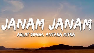 Arijit Singh Antara Mitra  Janam Janam Lyrics [upl. by Mani380]