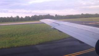 Delta Air Lines Mesaba Saab 340 Takeoff from Hibbing Airport [upl. by Enelyk]