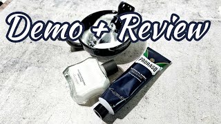 A Little Demo of the PRORASO Blue Shaving Cream and Aftershave Balm [upl. by Caterina]