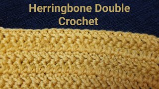 Herringbone Double Crochet crochet crocheting howtocrochet [upl. by Lateh]