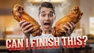 Eating Full 2 Fried Chicken Wings Challenge 🍗🤩 foodchallenge friedchicken eating [upl. by Christoffer]