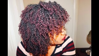 How to Dye Natural Hair Burgundy using SemiPermanent Hair Color [upl. by Eliam]