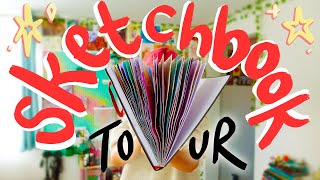 SKETCHBOOK TOUR for Peachtober A Whole Month of Art [upl. by Nicram719]