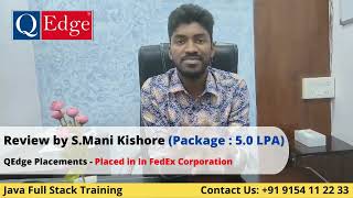 Java Fullstack Training amp Placement Institute Review by SMani Kishore  qedgetech Hyderabad [upl. by Simpson427]