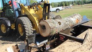 Firewood Processor Halverson HWP140B on a Cat 906H [upl. by Aggi]