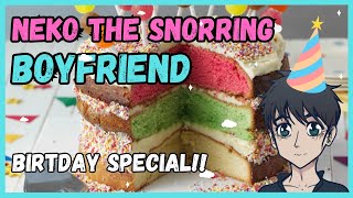 Sleeping with snorring NEKO ASMR  Birthday Night Special [upl. by Nydroj918]