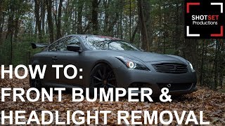 How To Bumper amp Headlight Removal on Infiniti G37 [upl. by Artemahs]