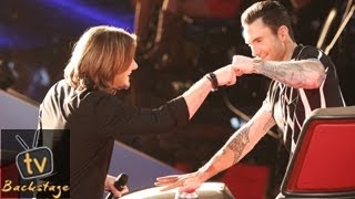 The Voice Season 6 USA  Adam Levine Steals Morgan Wallen From Usher [upl. by Aseefan595]