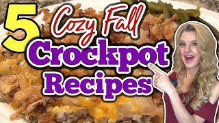 5 Cozy SLOW COOKER RECIPES you MUST TRY  Dump amp Go CROCKPOT RECIPES for FALL [upl. by Lucien]