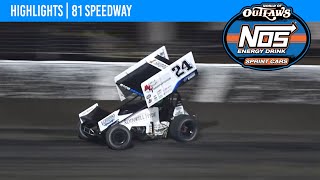 World of Outlaws NOS Energy Drink Sprint Cars  81 Speedway  March 30 2024  HIGHLIGHTS [upl. by Darraj]