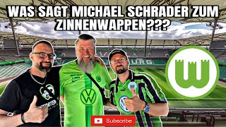 WAS SAGT MICHAEL SCHRADER ZUM ZINNENWAPPEN 😱💚🤍 vflwolfsburg retortentv [upl. by Groark]