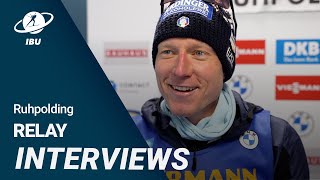 World Cup 2324 Ruhpolding Men Relay Interviews [upl. by Krasner]