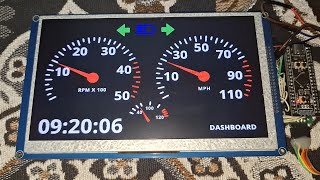 DASHBOARD SSD1963 STM32F401 GUI CAR [upl. by Lleral753]