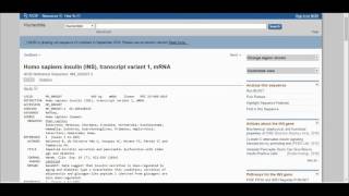 Obtain cDNA sequence for a gene using NCBI الحصول على تسلسل الحمض النووي التكميلي لجين معين [upl. by Reginnej]