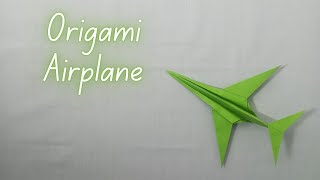 How To Make Easy Origami Airplane  Aircraft [upl. by Neelrihs374]