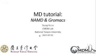 Hands on MD simulation 1  Introduction to NAMD amp Gromacs [upl. by Draneb91]